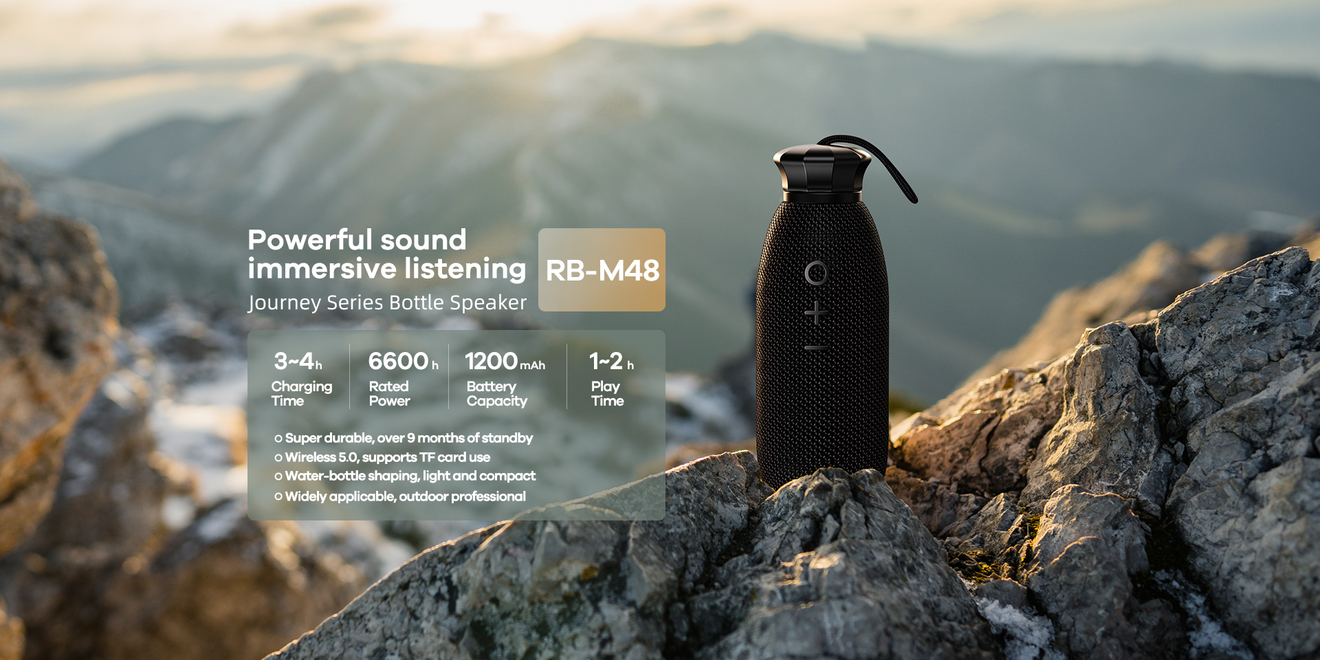 Remax RB-M48 Journey Series Bottle Shape Bluetooth Speaker