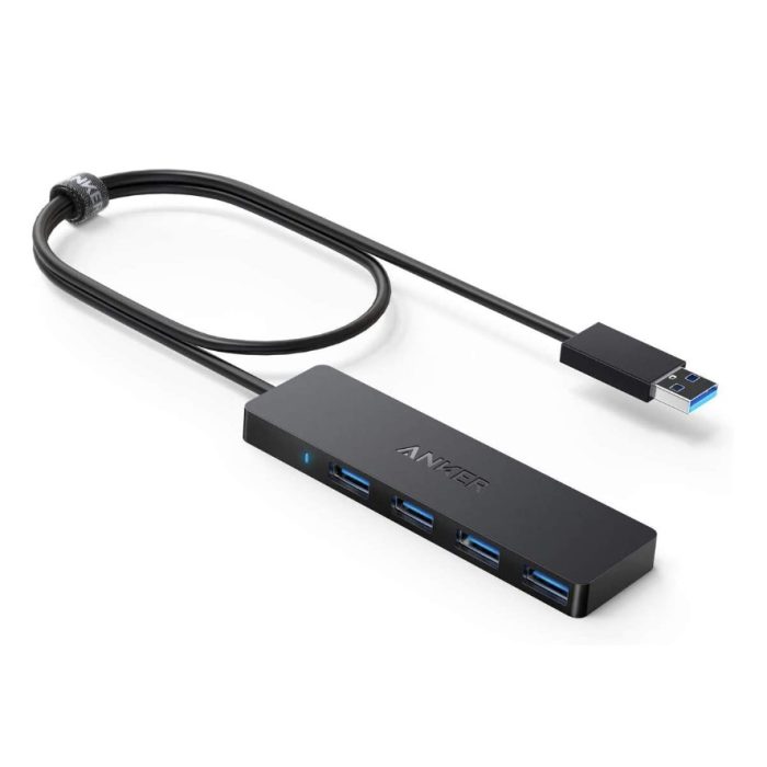 Anker 4-Port USB 3.0 Ultra-Slim Data USB Hub with 2 ft Extended Cable