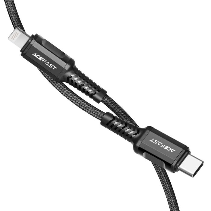 Acefast C1-01 MFI certified USB-C to Lightning Aluminum Alloy Charging Data Cable 1.2m – Black