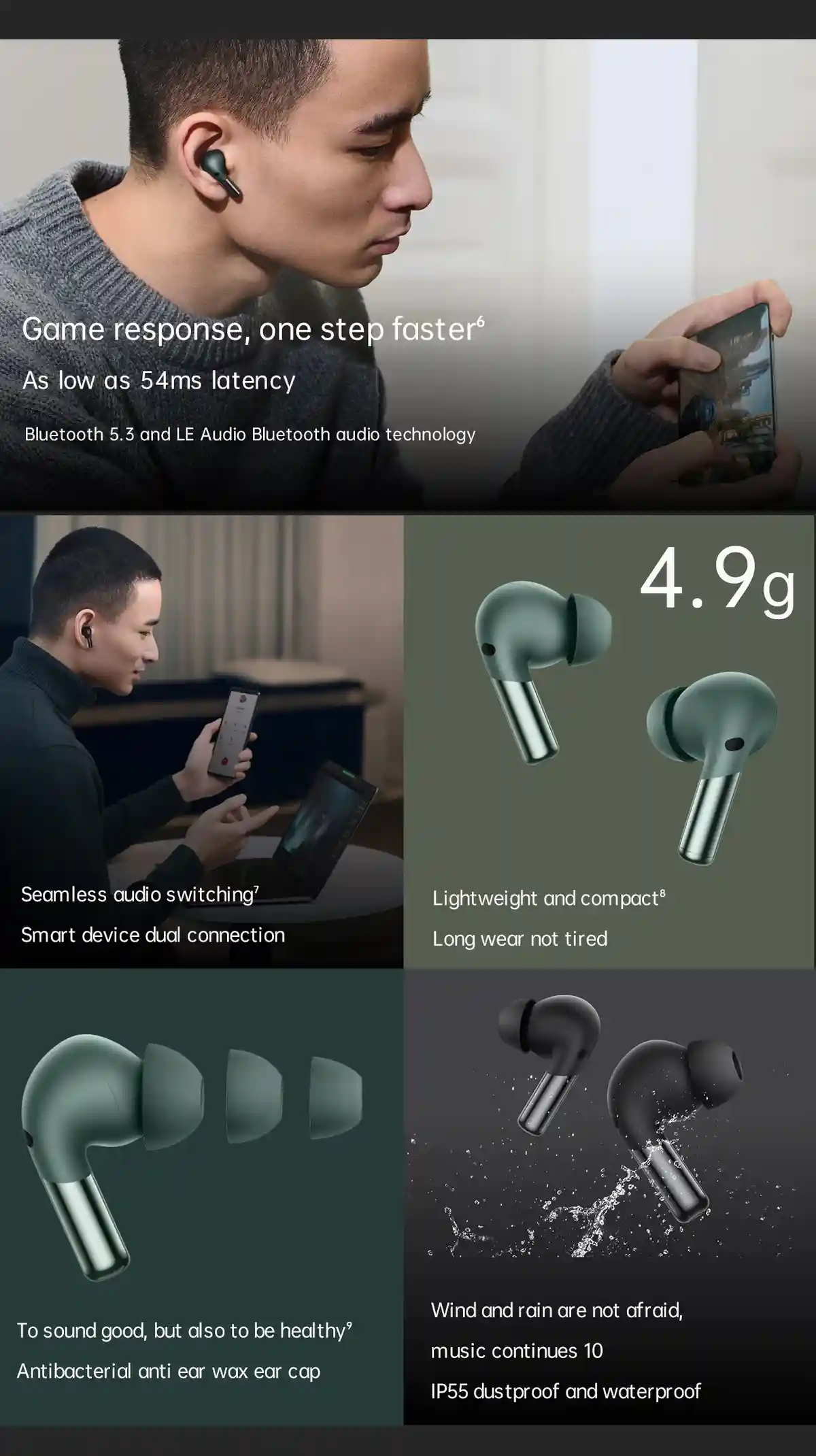 OnePlus Buds Pro 2 Ergonomic In-Ear Fit