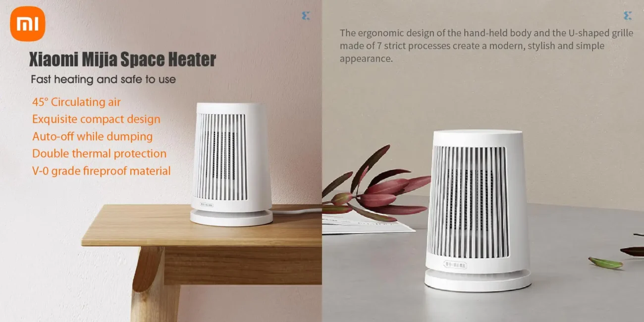 Xiaomi Mijia 600W PTC Heating Desktop Electric Heater in Grey