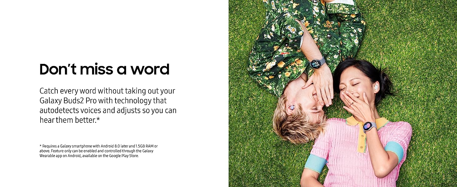 Two girls having fun with SAMSUNG Galaxy Buds2 Pro 