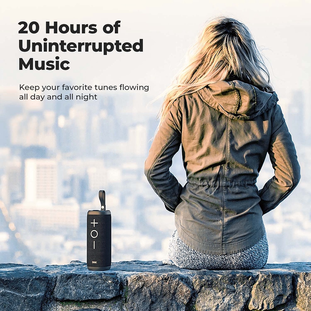 Tribit StormBox with XBass button for deep bass boost