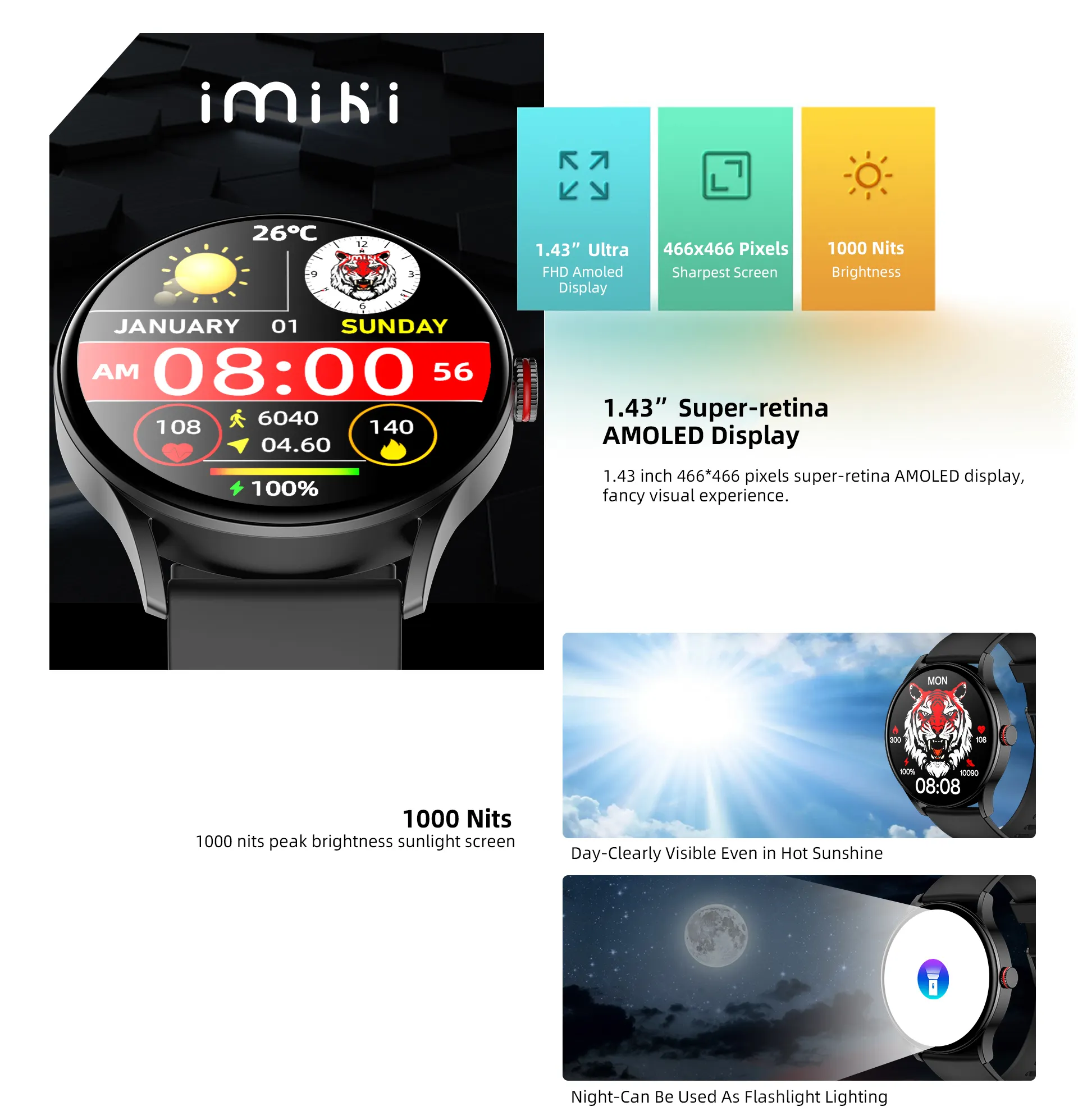 imilab imiki TG1 Bluetooth Calling Smart Watch