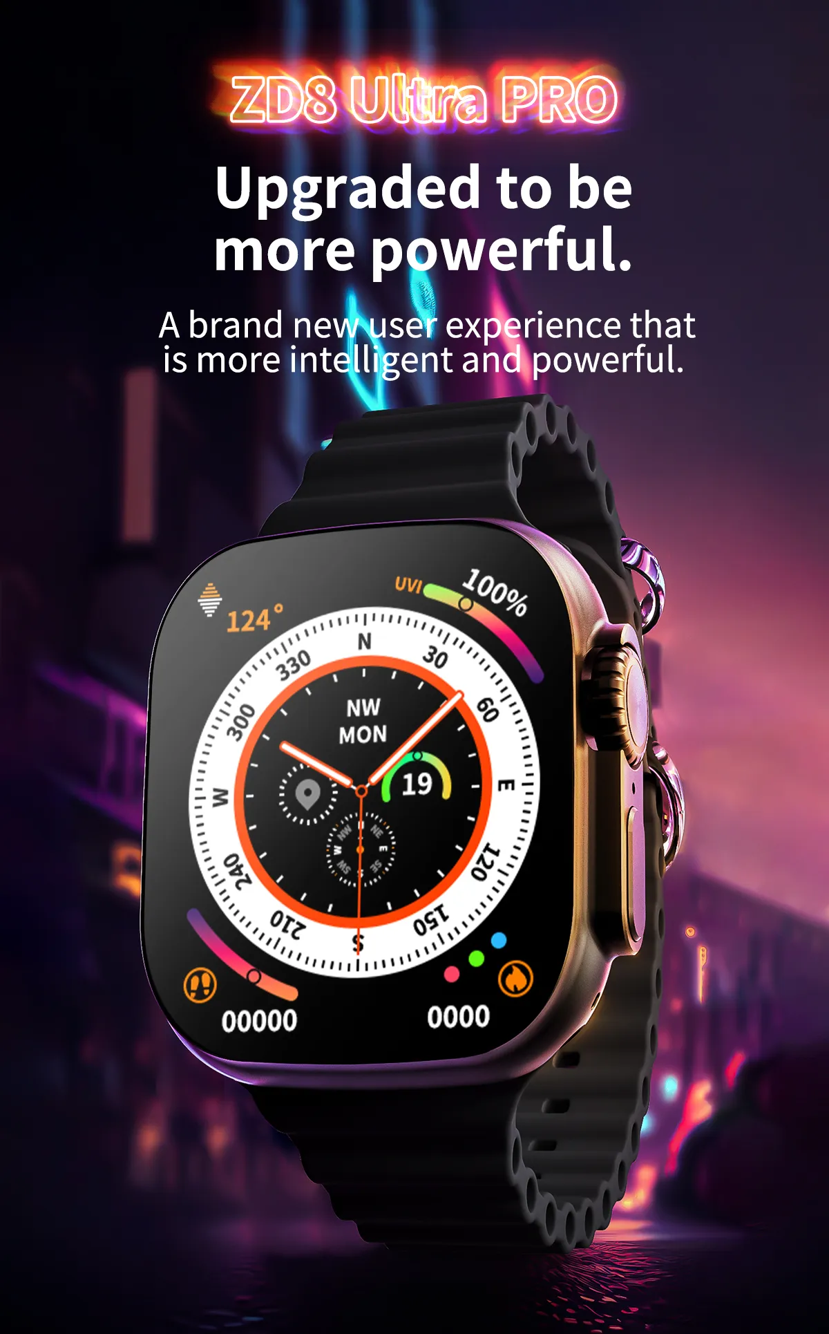 Zordai ZD8 Ultra pro Rectangular Smartwatch