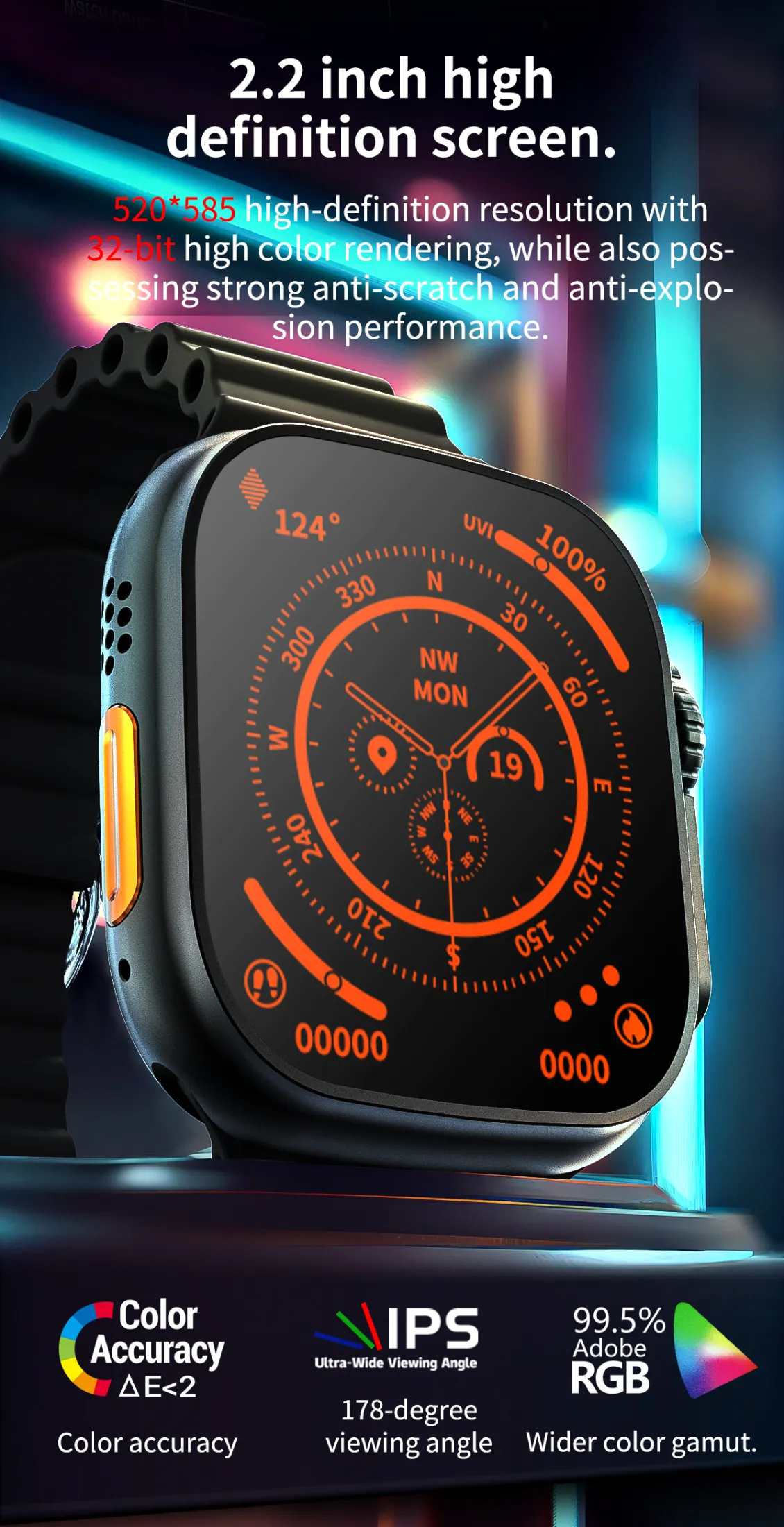 Zordai ZD8 Ultra pro Rectangular Smartwatch