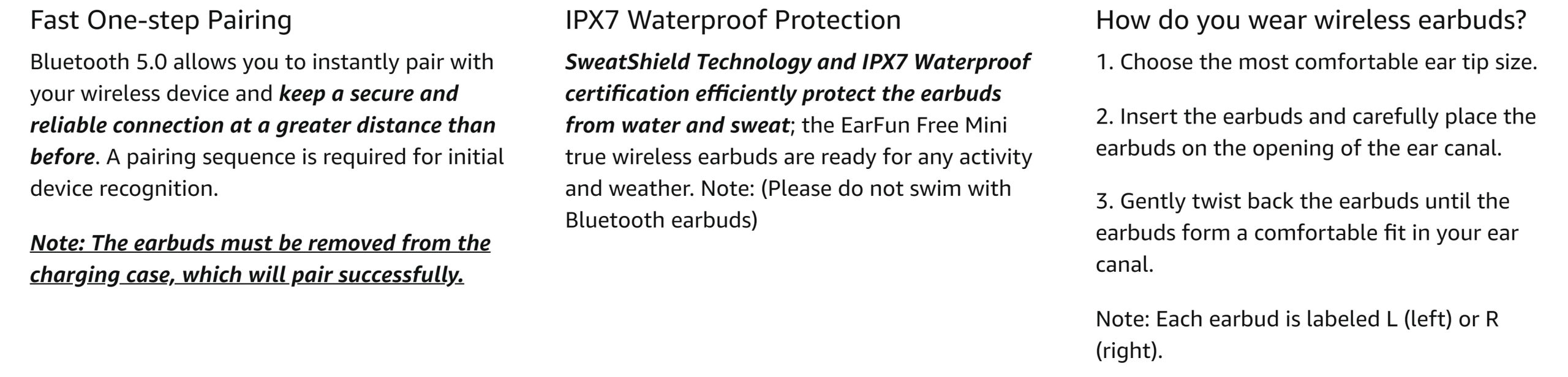 EarFun Free Mini Wireless Earbuds with IPX7 Waterproof