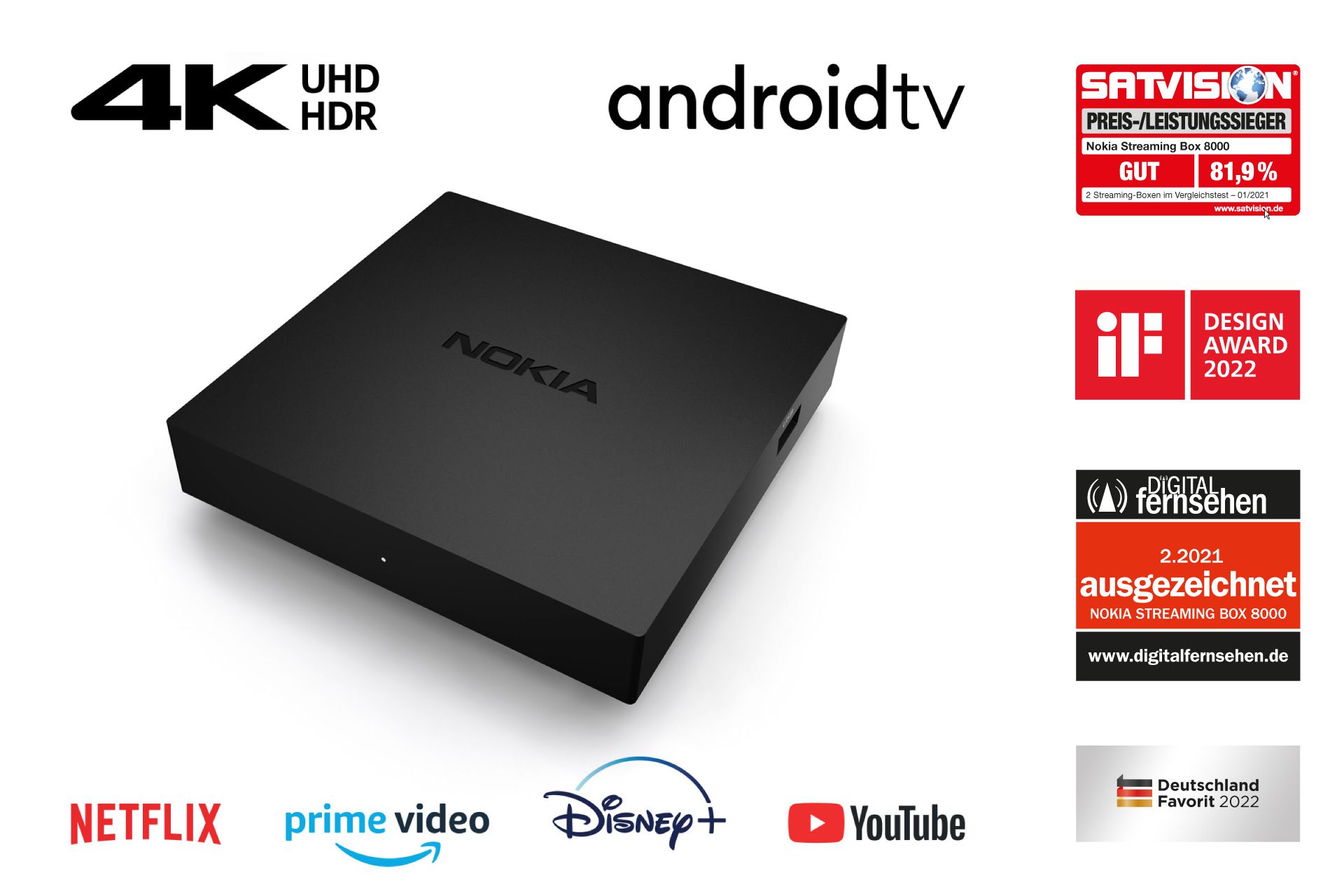 Nokia Streaming Box 8000 4K Ultra HD Android TV Box