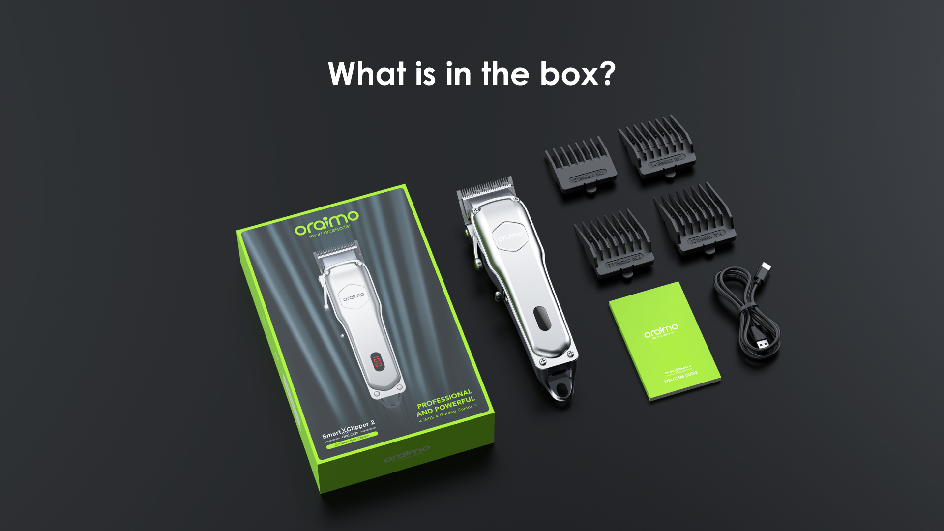 oraimo SmartClipper2 Super Powerful Professional Cordless Hair Clipper 150-min Working Time OPC-CL30