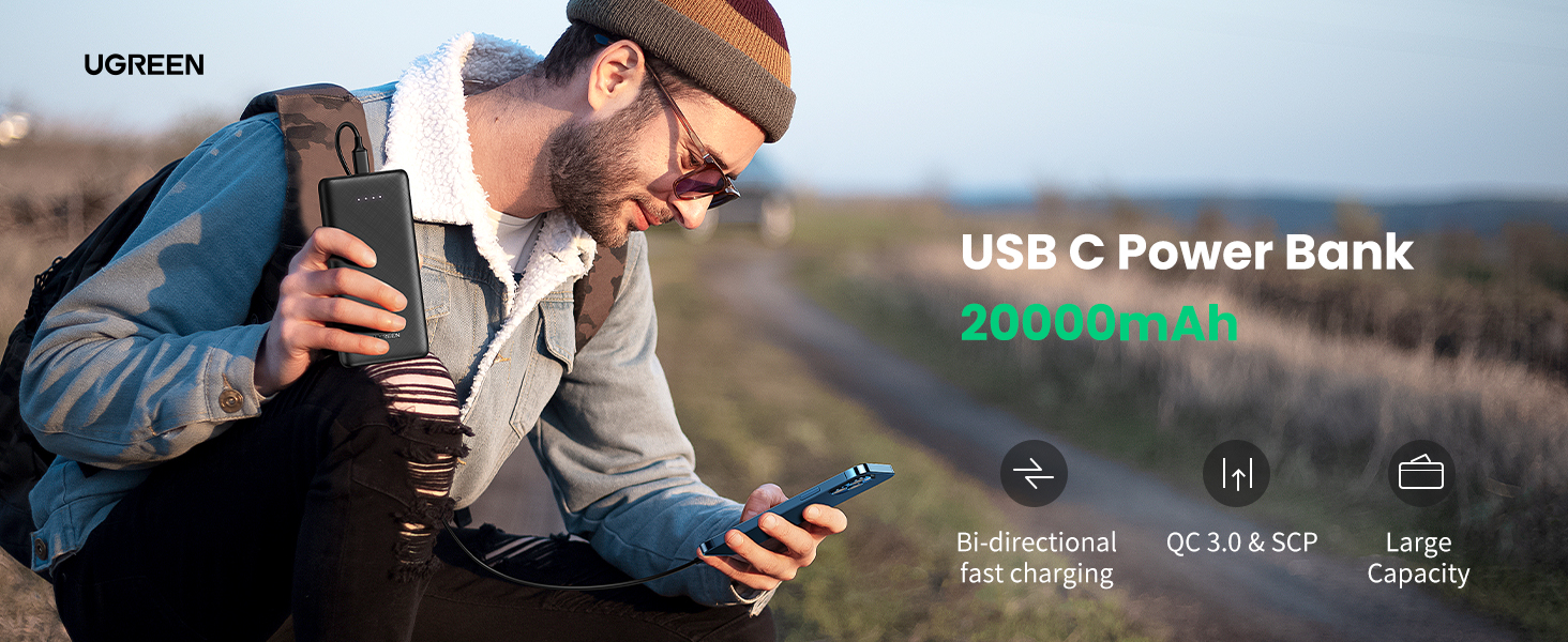 Ugreen 20000mAh PD 20W Portable Charger Power Bank