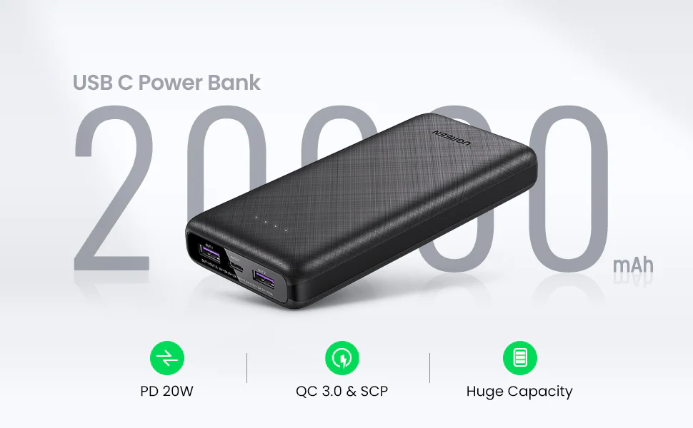 Ugreen 20000mAh PD 20W Portable Charger Power Bank