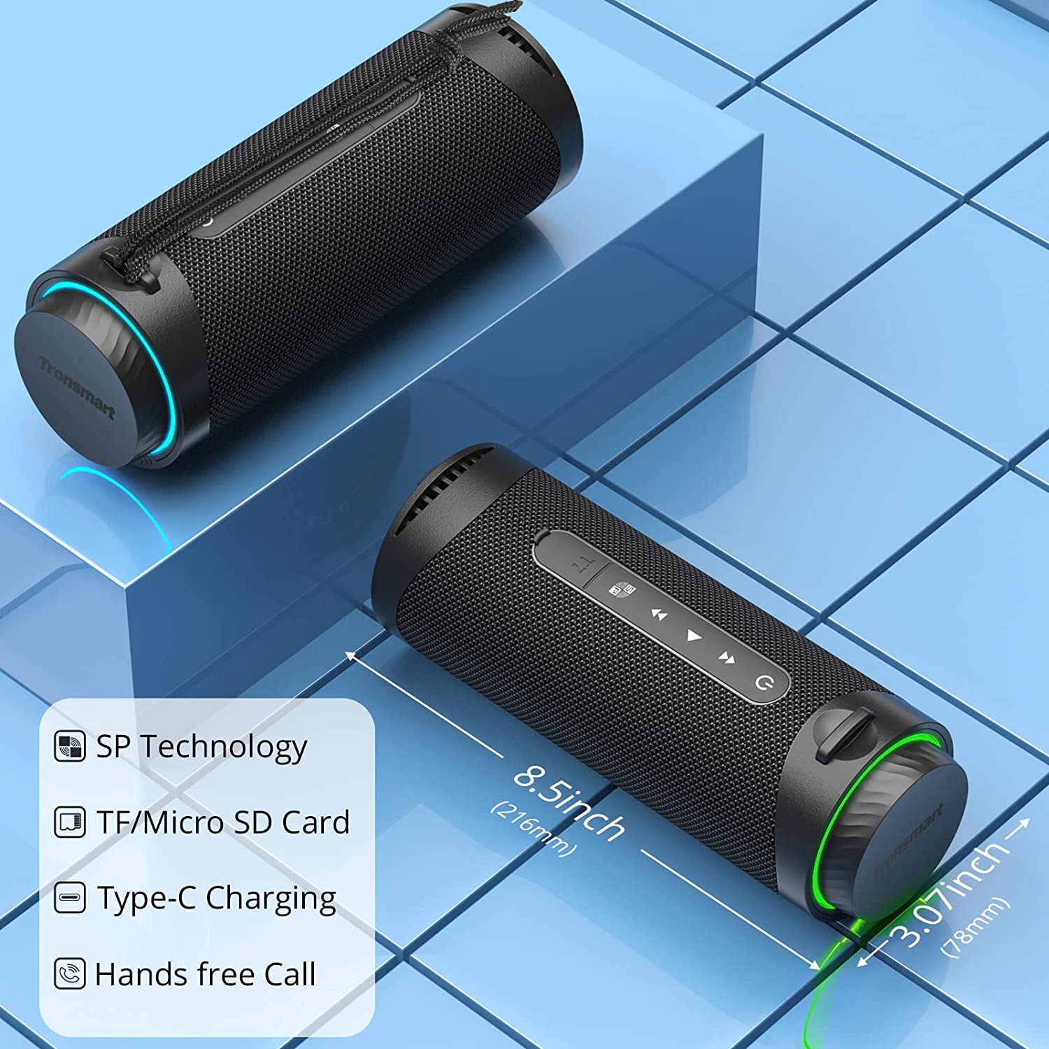 Tronsmart T7 Portable Outdoor Speaker with 30W 360° Surround Sound