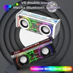 Mecha V8 double horn Transparent Speaker