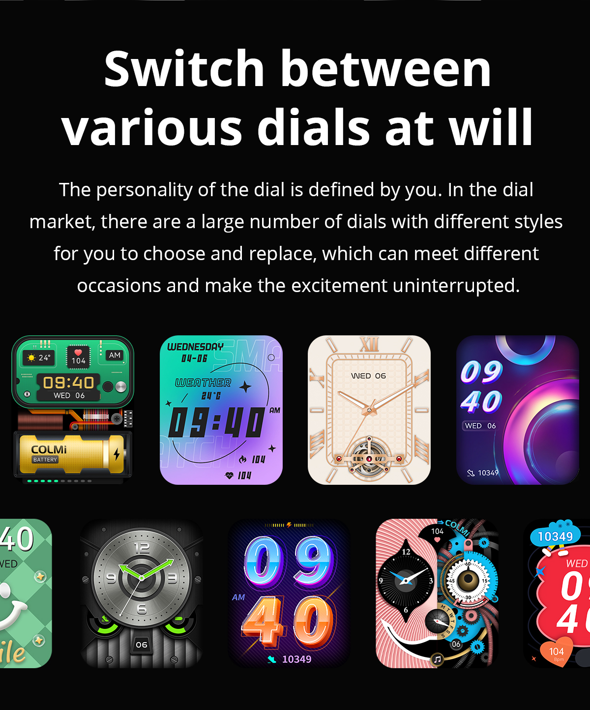 COLMi C80 Smartwatch AMOLED Screen Always On Display