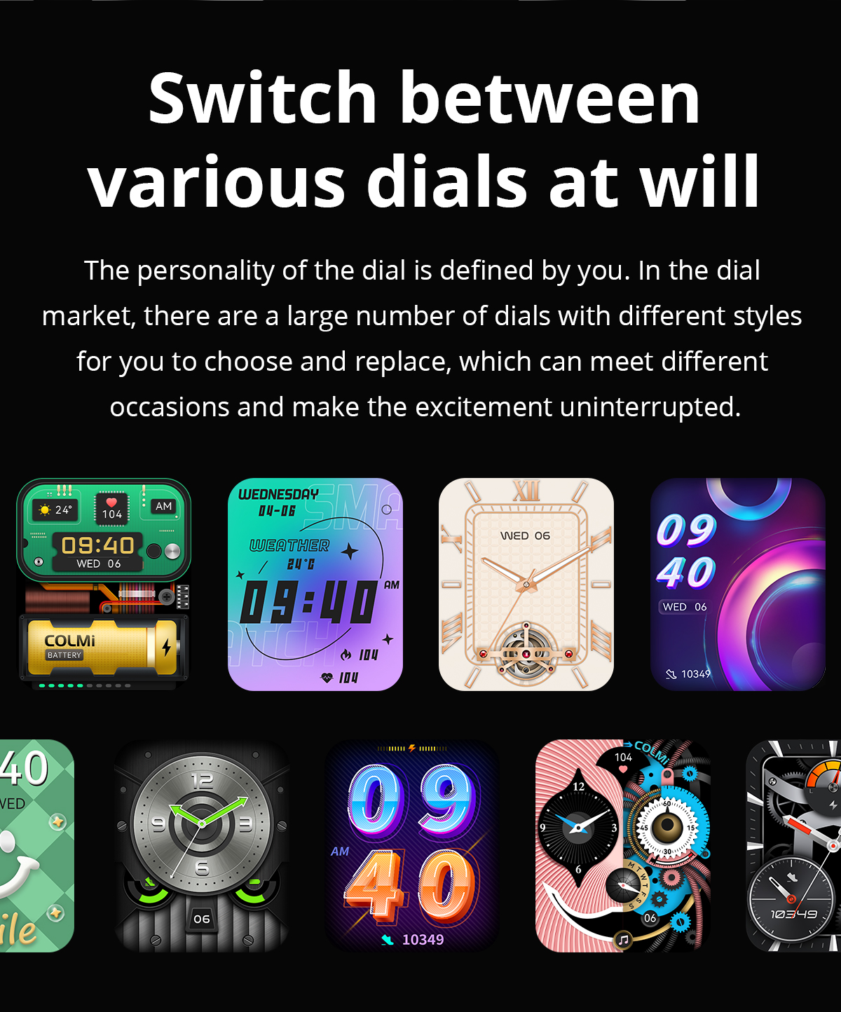 COLMi C80 Smartwatch AMOLED Screen Always On Display