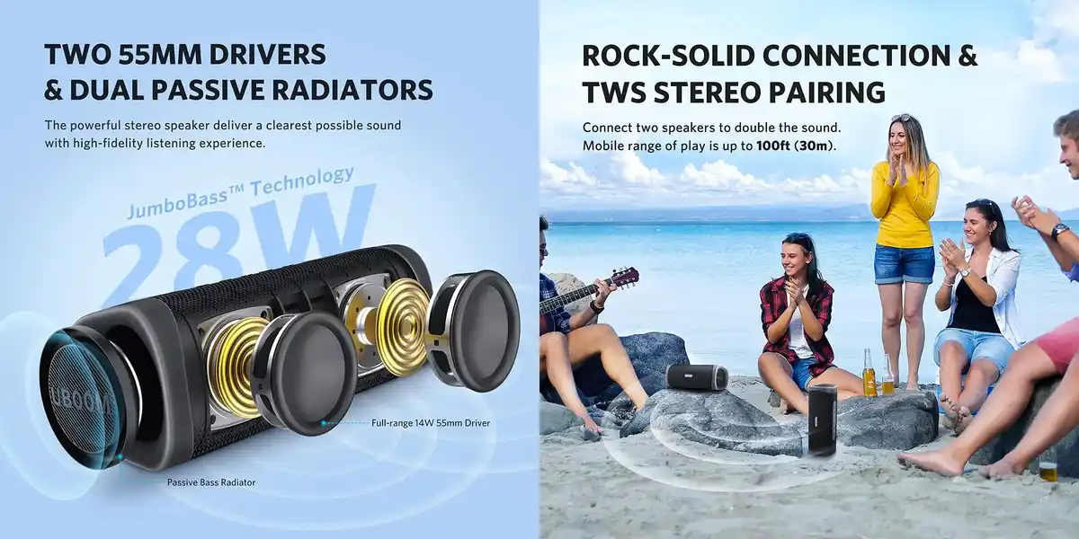 EarFun UBOOM L Best Bluetooth Speaker for Parties and Outdoor Adventures
