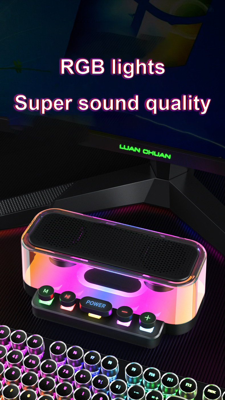 Z6 Dual Speaker RGB Subwoofer HiFi LED PC game portable speaker