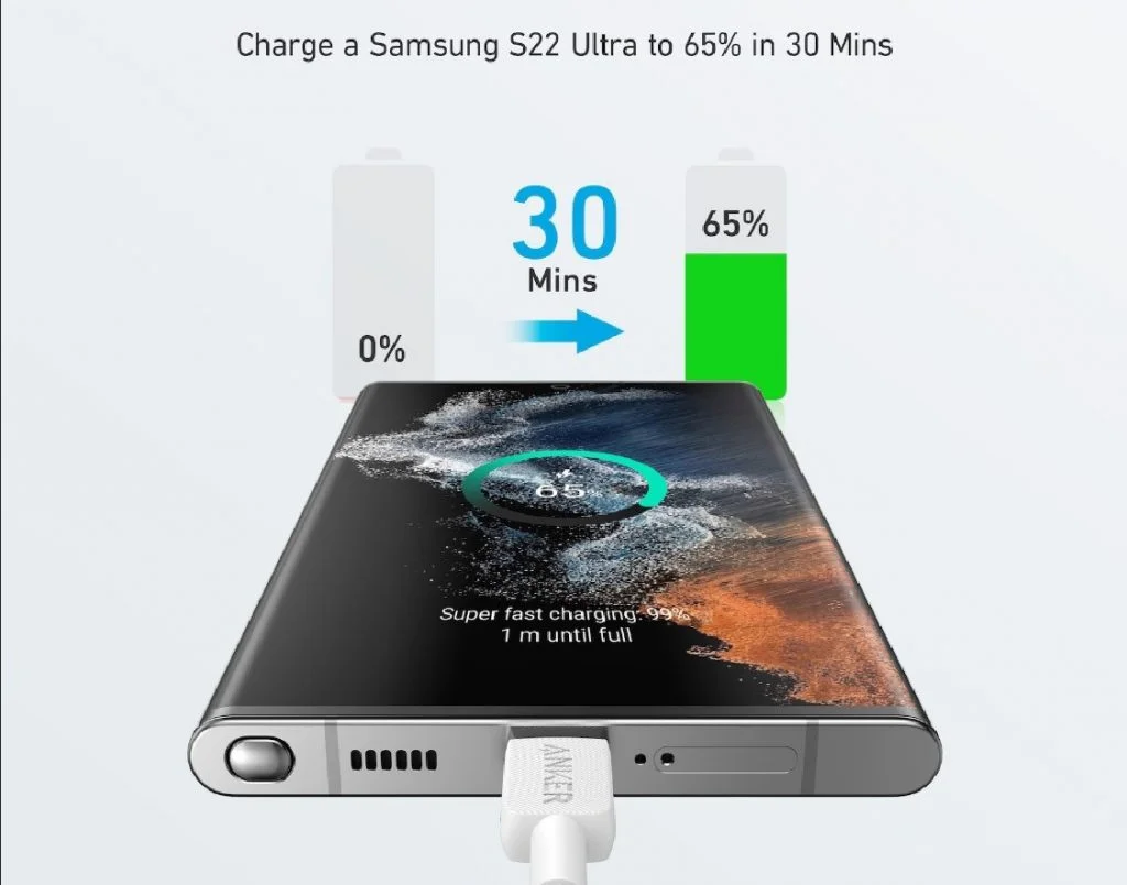 Anker Powerline 322 USB-C to USB-C Cable with nylon-braided design