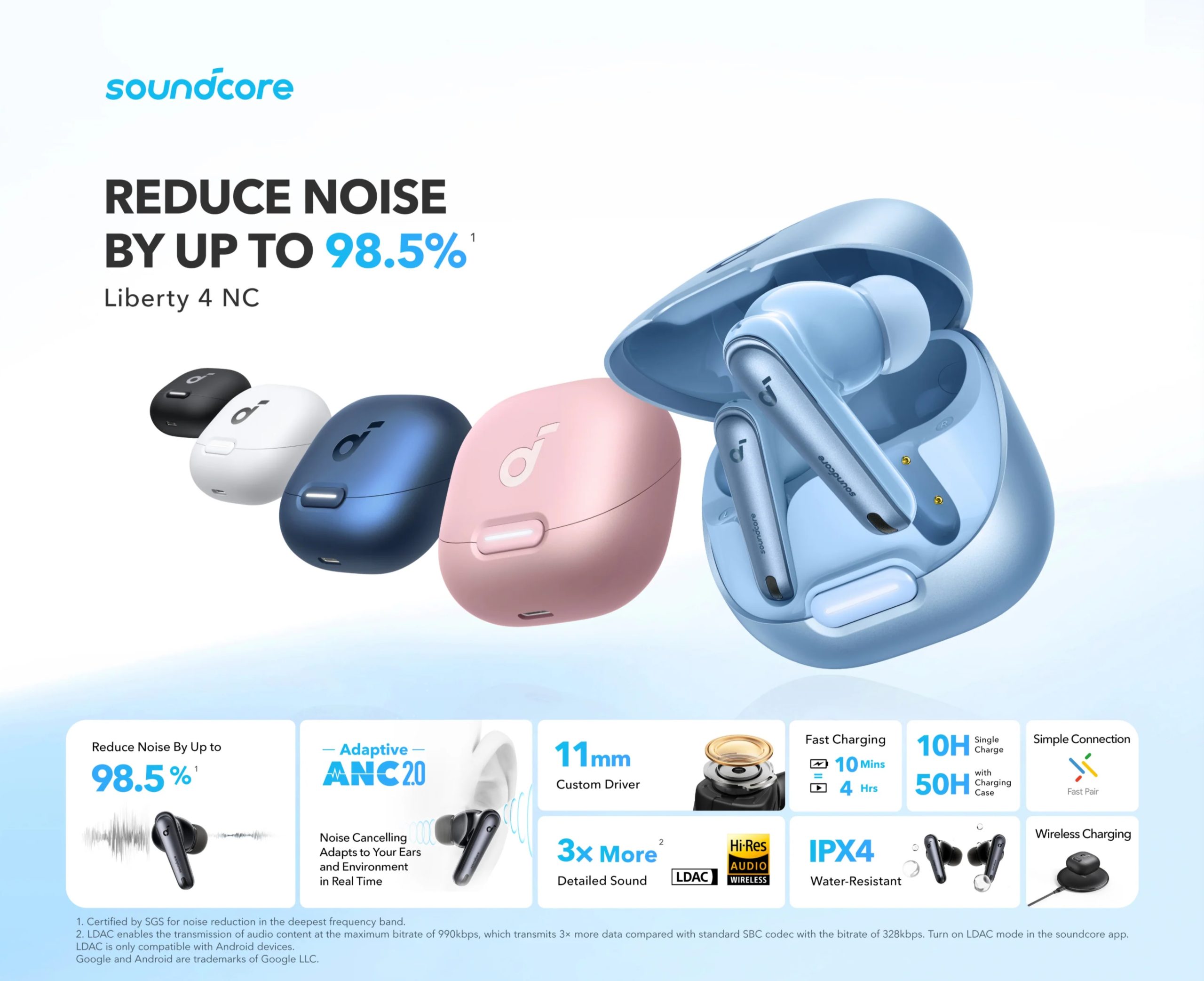 Anker Soundcore Liberty 4 NC True Wireless Earbuds