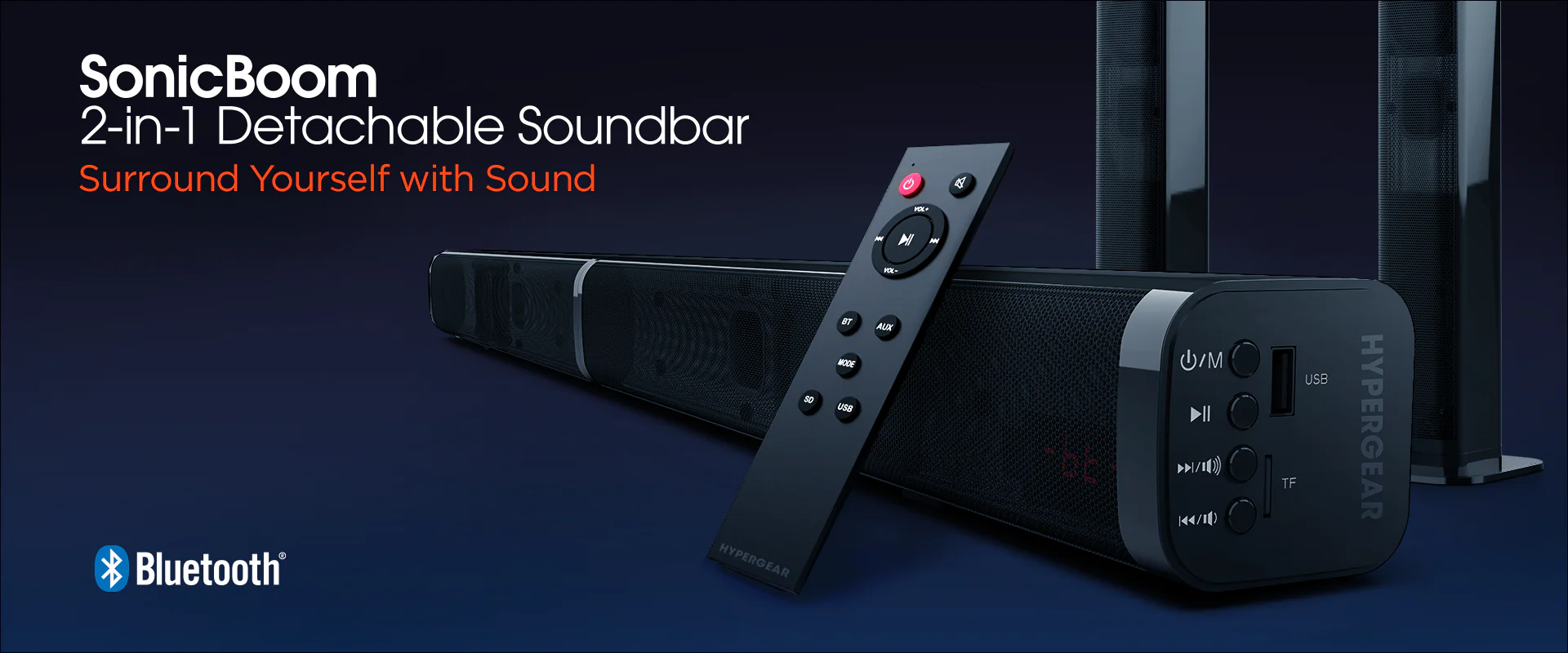 HyperGear SonicBoom 2-in-1 Detachable Soundbar