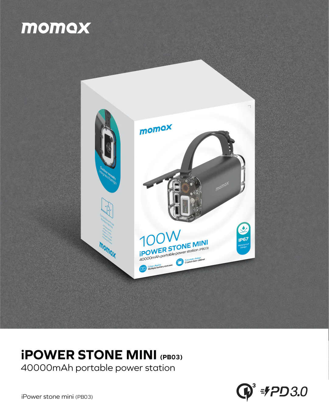 Momax PB03 Power Stone Mini 100W Outdoor power station