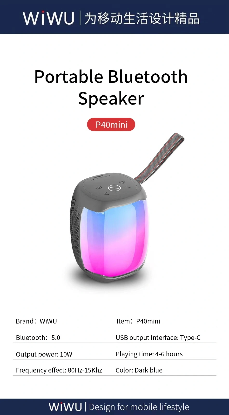 WiWU Thunder Speaker P40 Mini