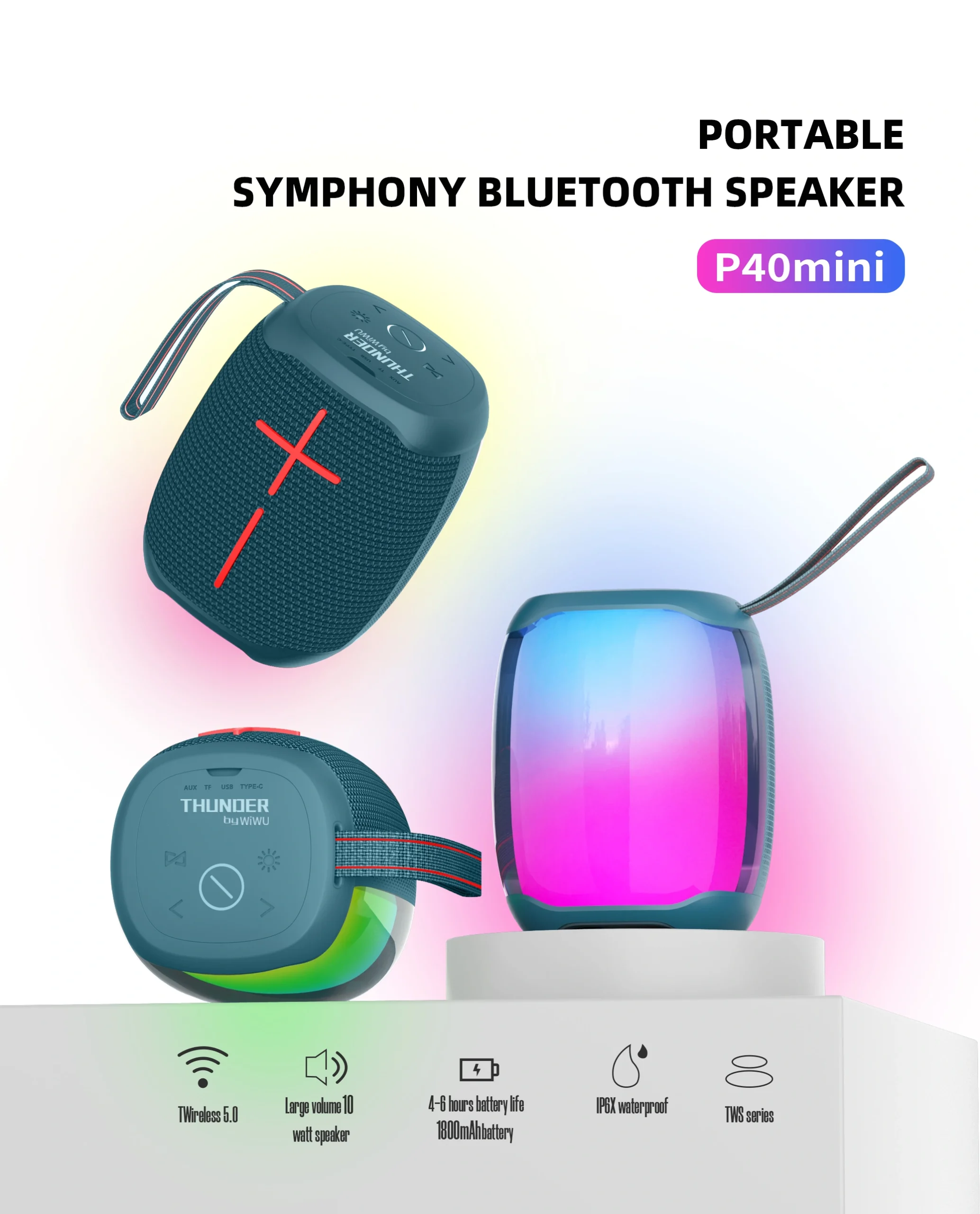 WiWU Thunder Speaker P40 Mini