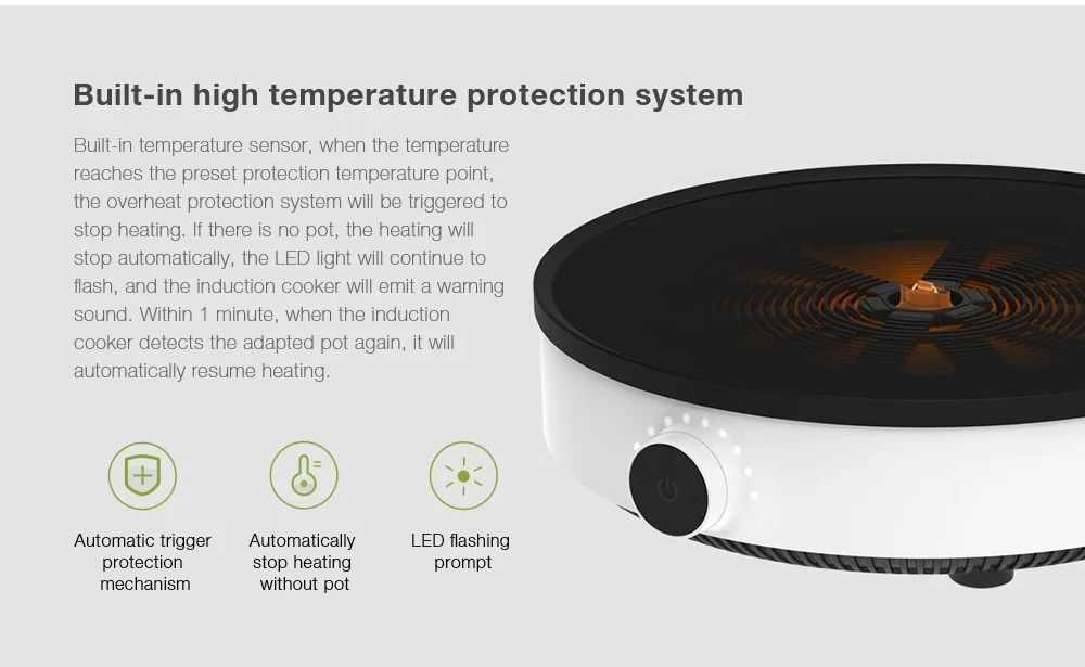 Xiaomi Mijia Youth Edition Induction Cooker auto-pot detection