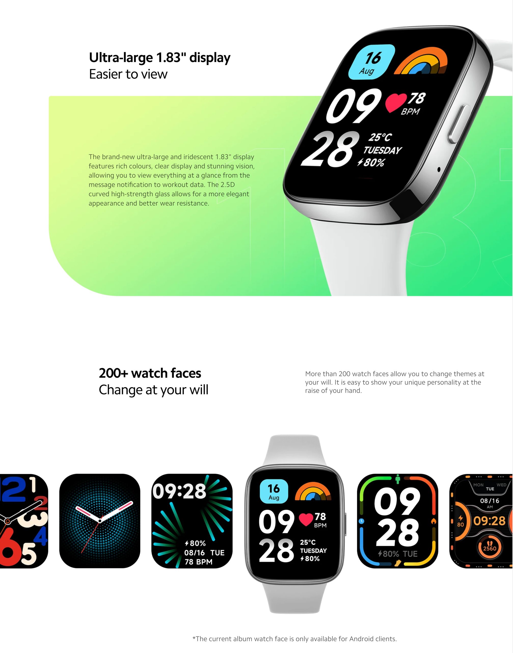 XIOAMI Redmi Watch 3 Active Smart Watch