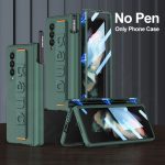 GKK Magnetic Hinge Coverage All-inclusive Wristband Case for Galaxy Z Fold 4 5G