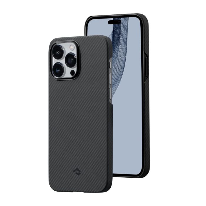 PITAKA MagEZ Case 3 for iPhone 14 Pro / 14 Pro Max -600D Black/Grey (Twill)