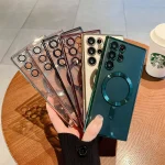 Berlia Plating Electroplate Magsafe Wireless Charging Case for Galaxy S23 Ultra