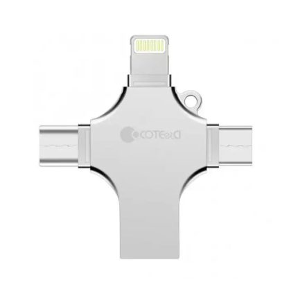 Coteetci 4-in-1 Zinc Alloy iUSB USB Flash Drive 32GB 64GB 128GB 256GB