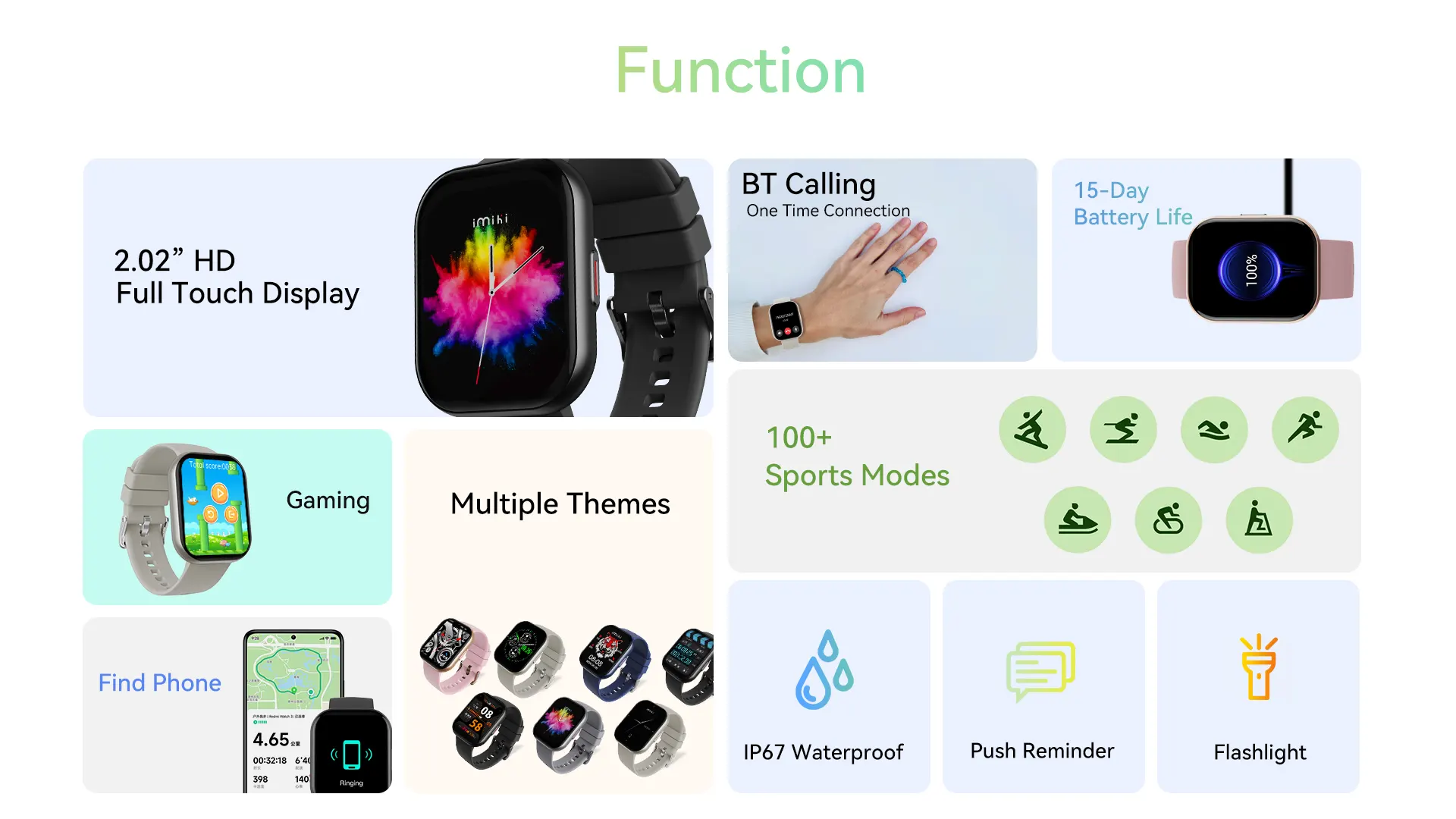 Imilab Imiki SE1 Smart Watch (Bluetooth Calling)