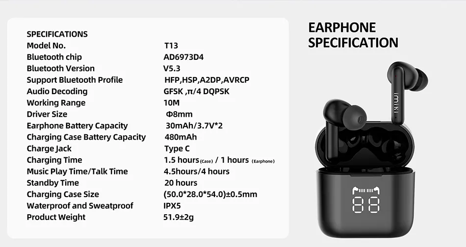 Imilab Imiki T13 Bluetooth Earbuds
