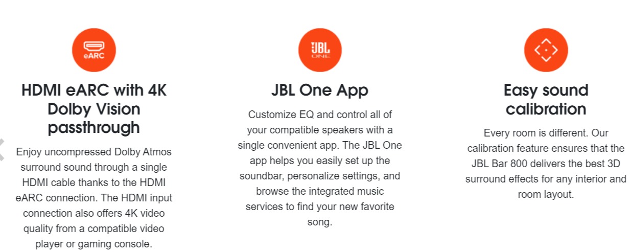 JBL Bar 800 5.1.2 Channel Soundbar