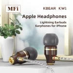 KBEAR KW1 Wired Wood Earbuds in Ear Monitor Headphones