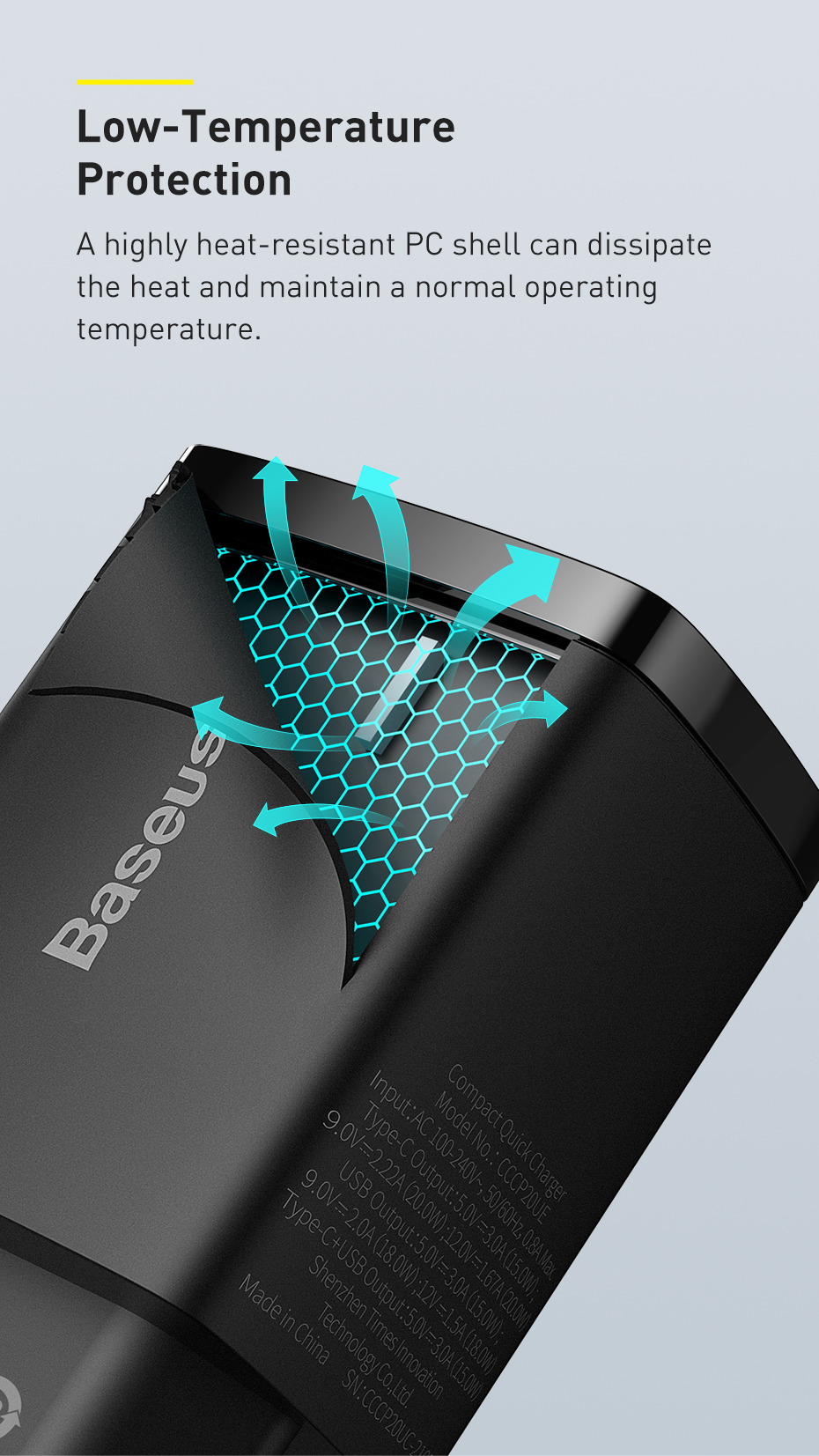 Baseus Compact Quick Charger U+C 20W CCXJ-01