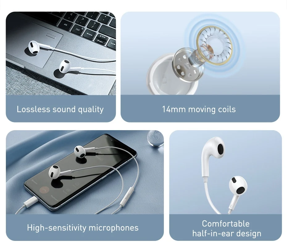 Baseus Encok C17 Type-C lateral in-ear Wired Earphone