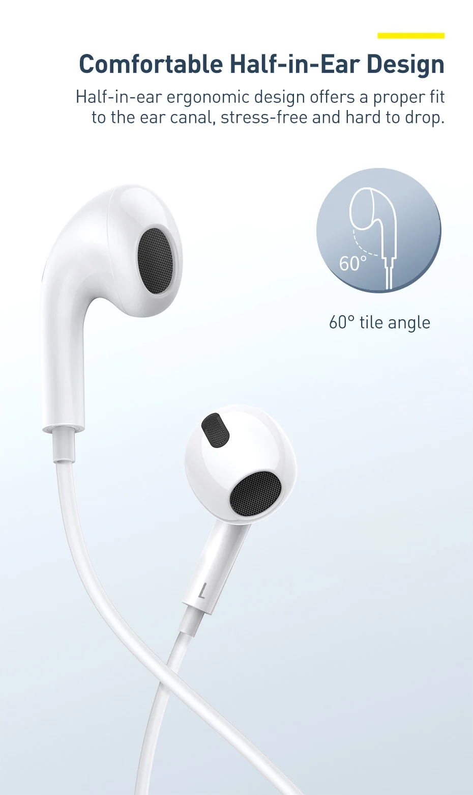 Baseus Encok C17 Type-C lateral in-ear Wired Earphone