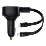 Baseus Enjoyment Retractable 2-in-1 Car Charger C+L 30W CGTX000001