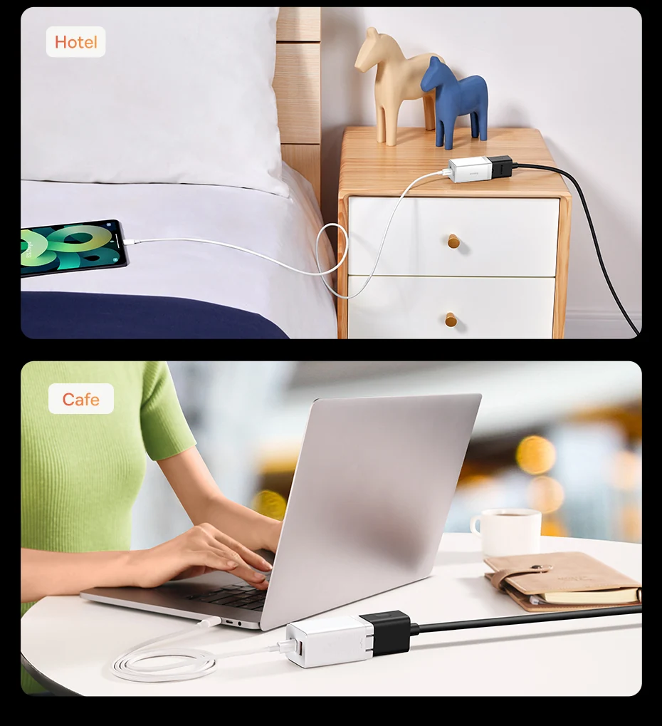 Baseus PowerCombo mini PowerStrip 1AC with 1m power cord