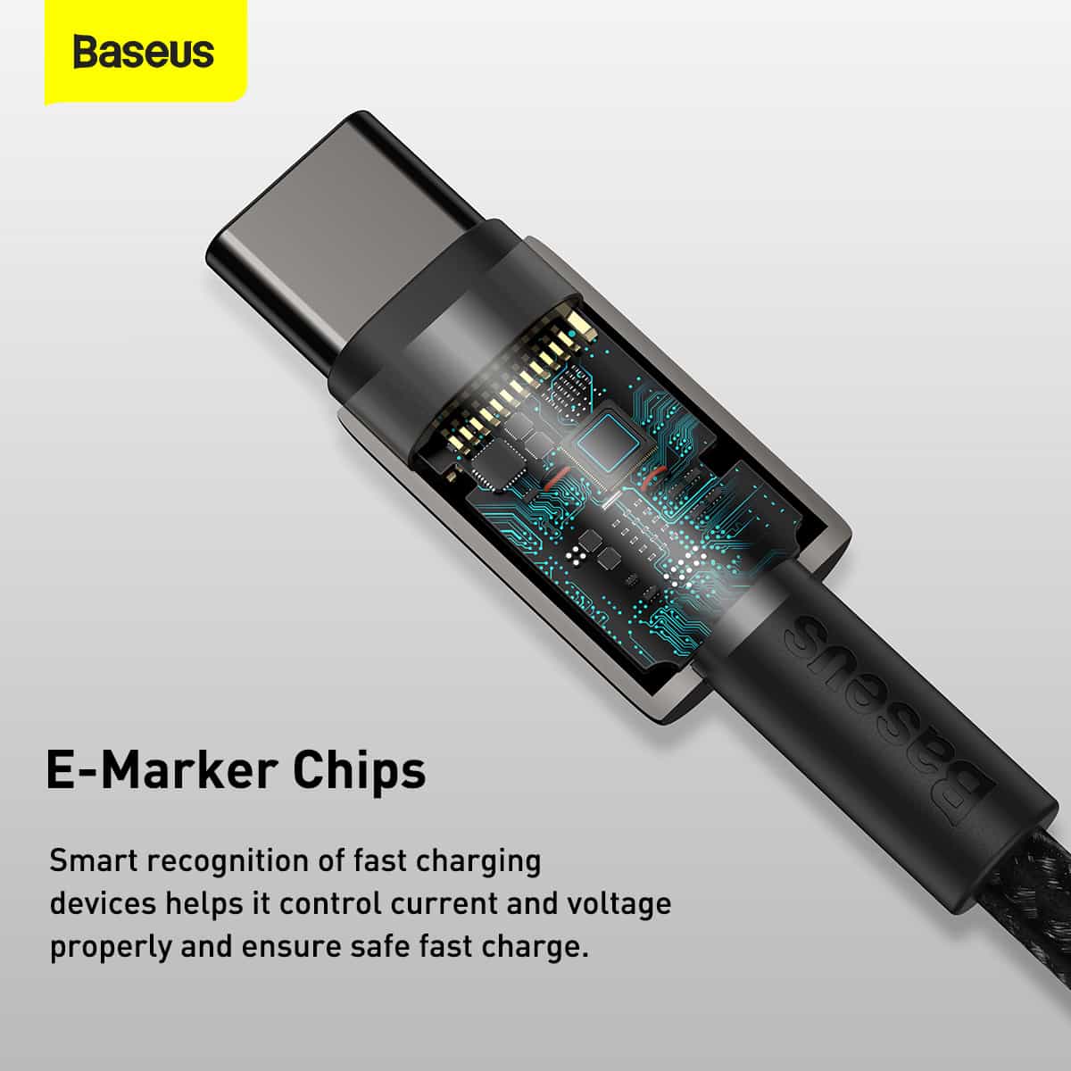 Baseus Tungsten Gold Fast Charging Data Cable Type-C to Type-C 100W
