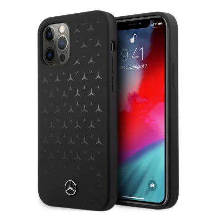 Mercedes-Benz Leather with Stars Pattern Case for iPhone 13 Pro Max