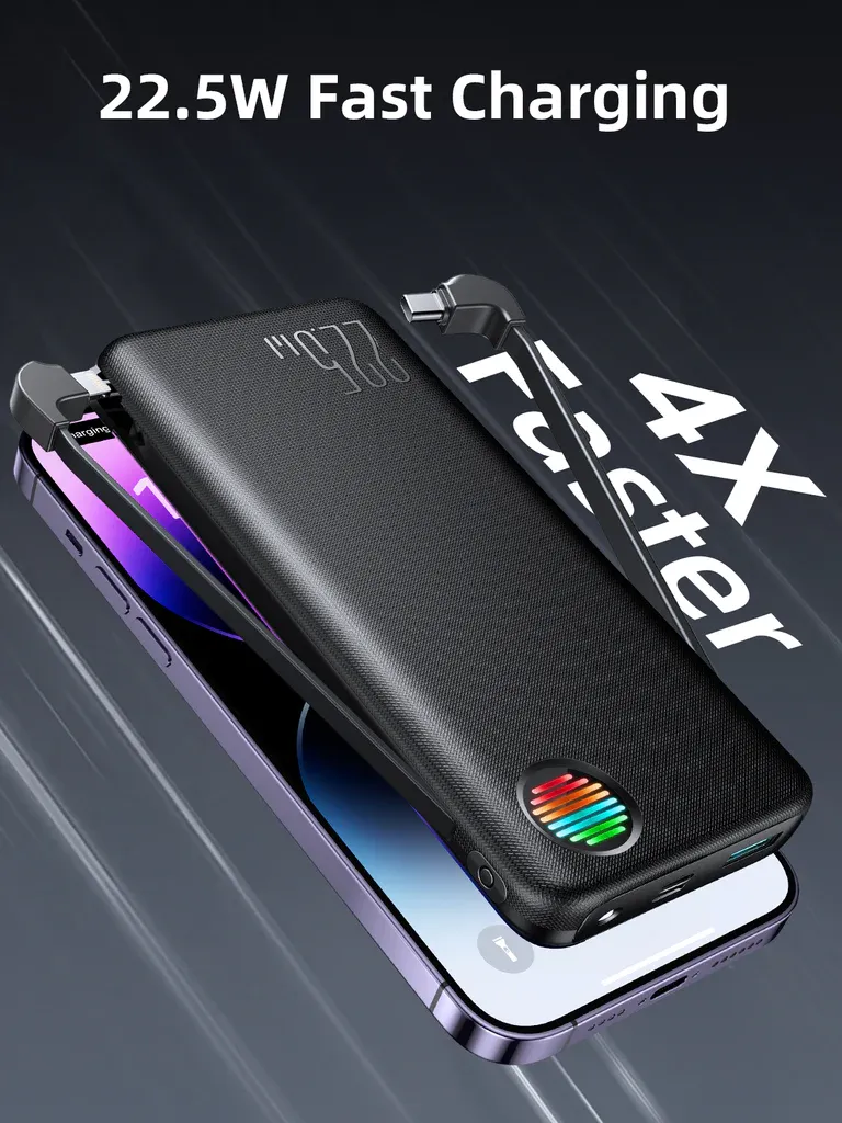 Joyroom JR-L014/JR-L015 22.5W Power Bank with Dual Cables