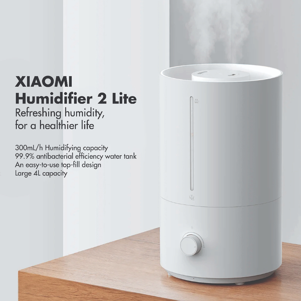 Xiaomi Humidifier 2 Lite 4L top-fill ultrasonic humidifier for bedroom and living room use