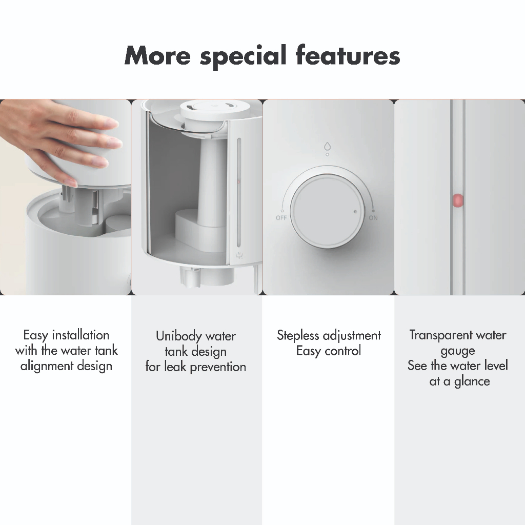 Xiaomi 4L Humidifier 2 Lite quiet operation ideal for sleep and baby room