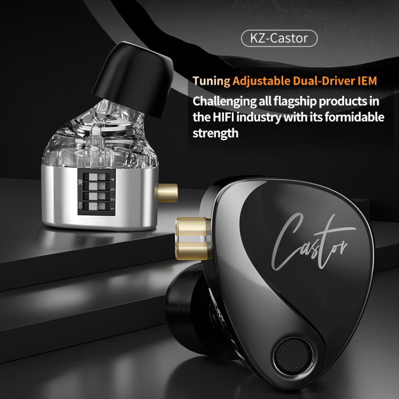 KZ Castor Tuning Adjustable Dual-Driver IEM Headphone