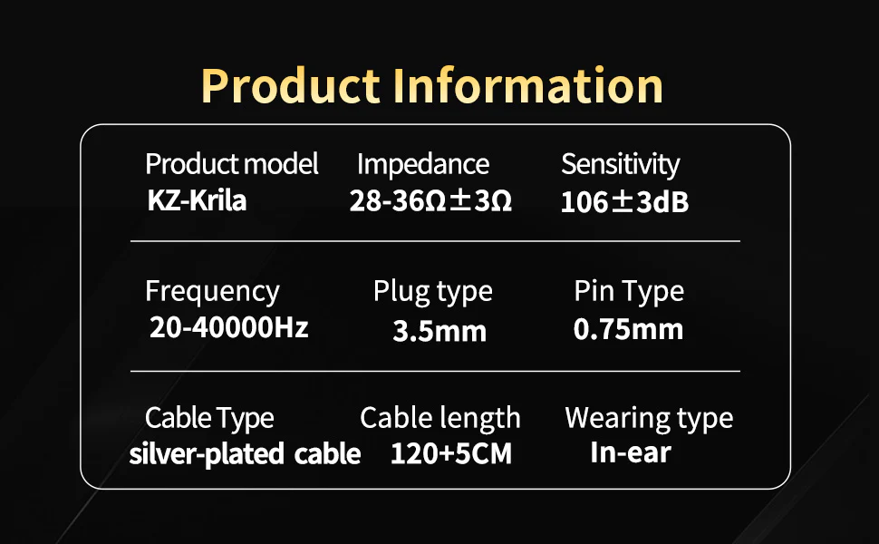KZ Krila Hybrid Technology Tunable In Ear Earphones