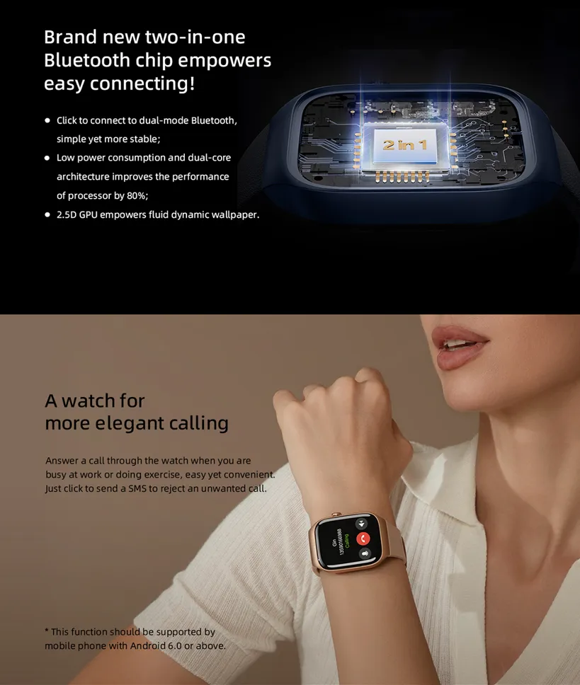 Mibro T2 GPS Calling Smart Watch Dual Strap